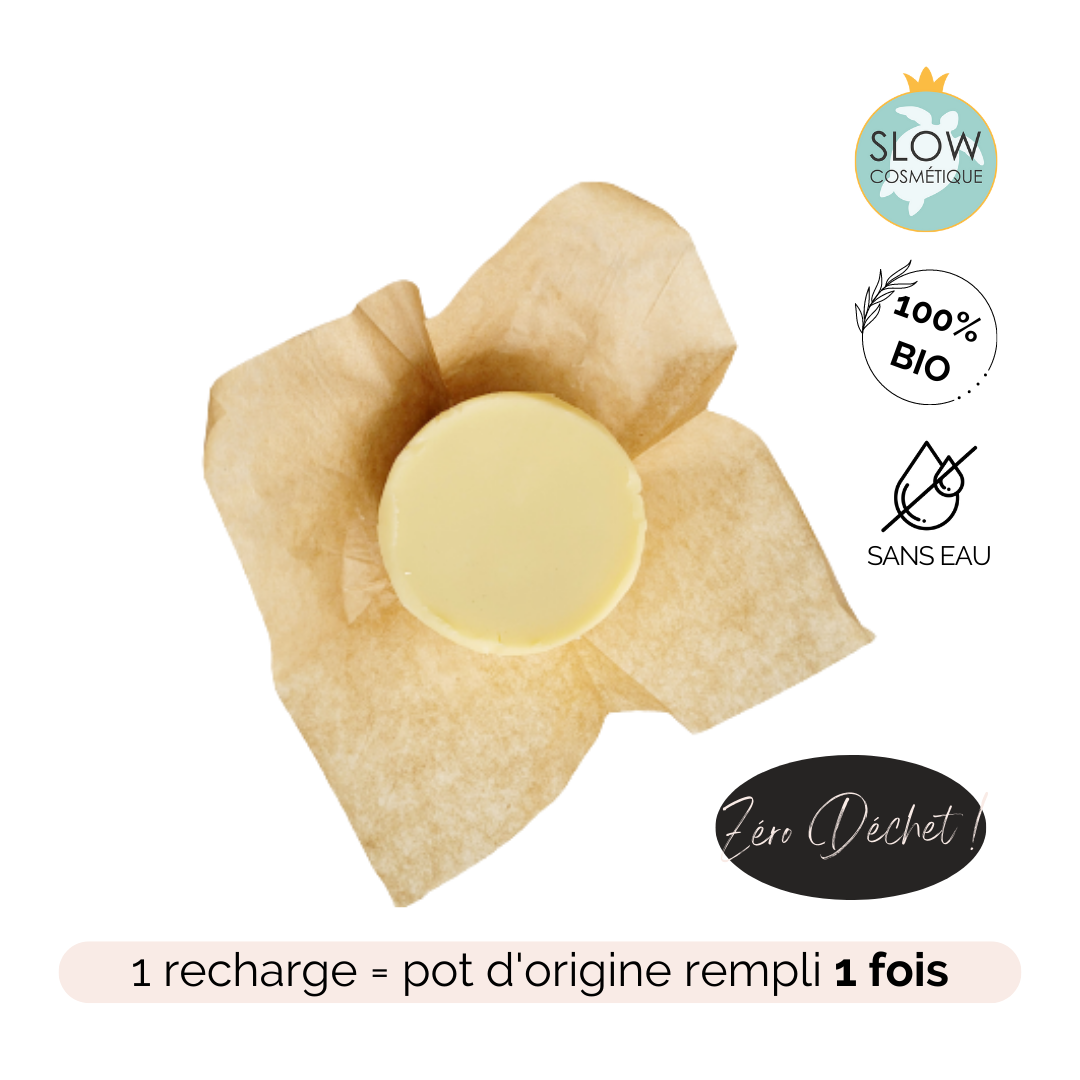 Recharge Zéro Déchet du Baume multi-usage au beurre de karité, huile de prune, cire d'abeille et aux huiles essentielles de petitgrain bigarade et néroli